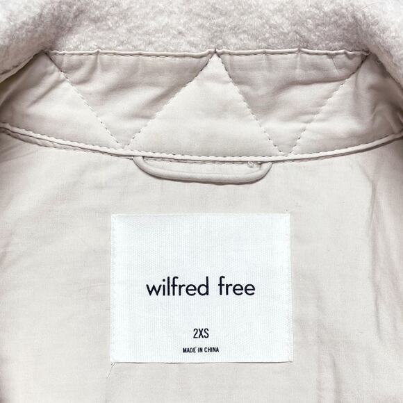 ARITZIA WILFRED FREE The Ganna Merino Wool Shirt Jacket in Heather Bone Size 2XS - Picture 7 of 8